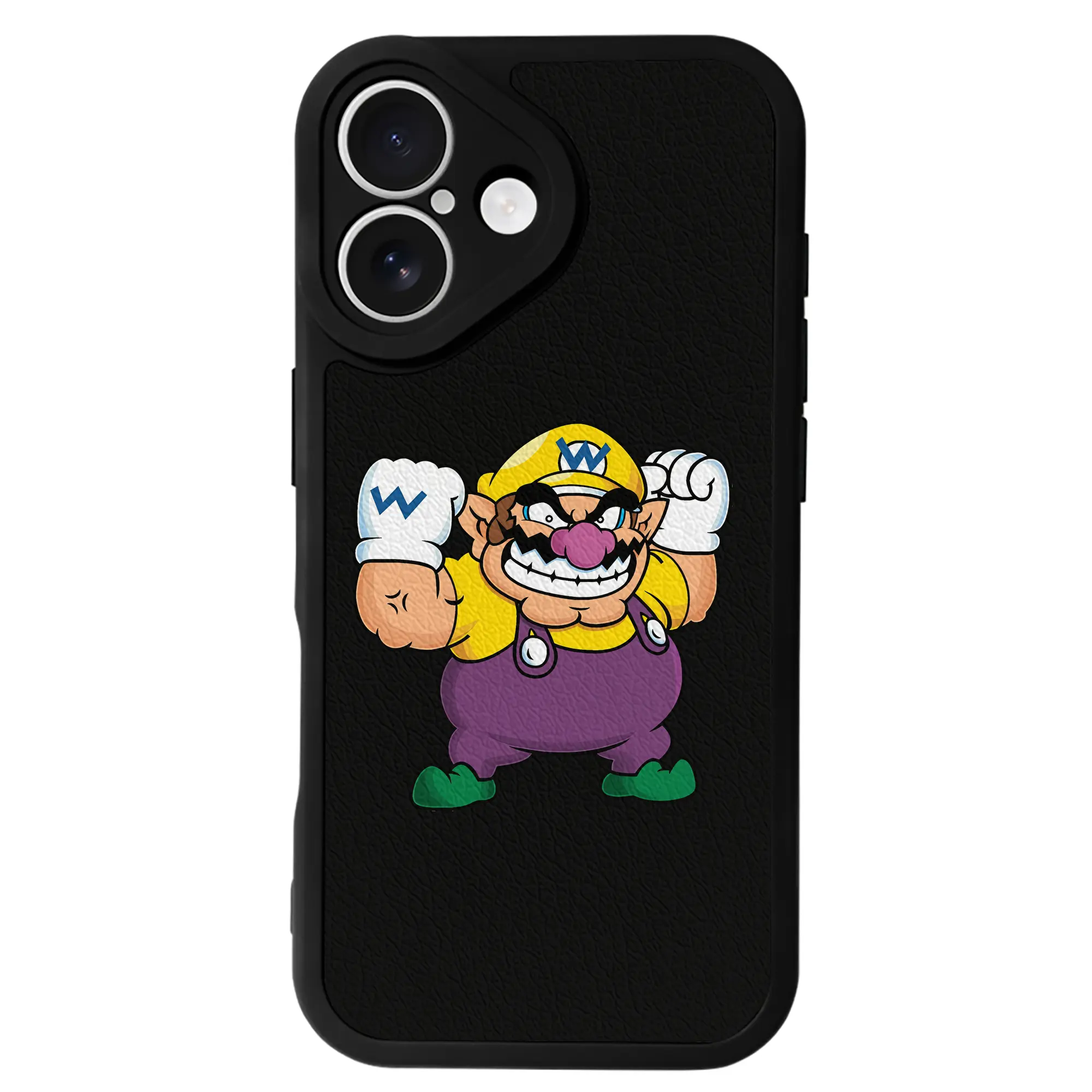 マリオ グッズ ワリオ - IPhone 16シリーズ対応 ・ シリコンスマホケース ・ レザー調 ・ 高精度フィット ・ 耐衝撃 ・ ワイヤレス充電対応 ・ 精密カット